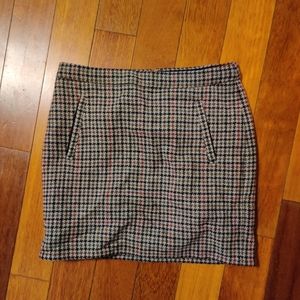 Jcrew wool plaid mini skirt